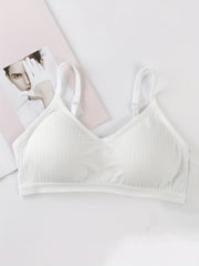 3pcs Girl's Comfy Camisole Beautifying Back Chest Vests Push Up Sexy Lingerie