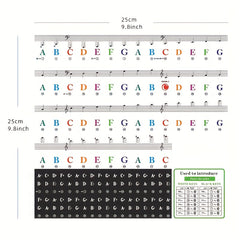 Piano Keyboard Sticker Set Easy to Apply and Remove