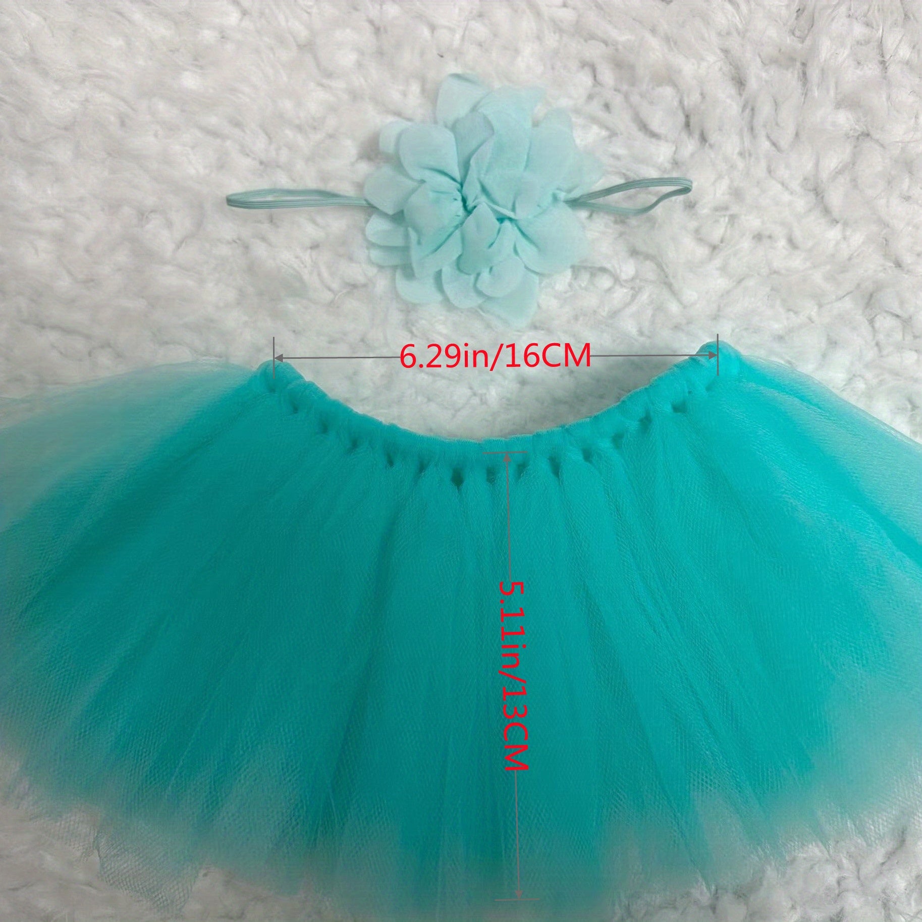 Newborn Baby Girls Green Tutu Skirt Flower Hairband Suit Outfits