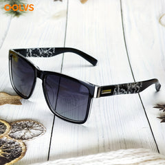 Square Polarized Sunglasses UV400 Protection Mirrored Lens Driving Glasses