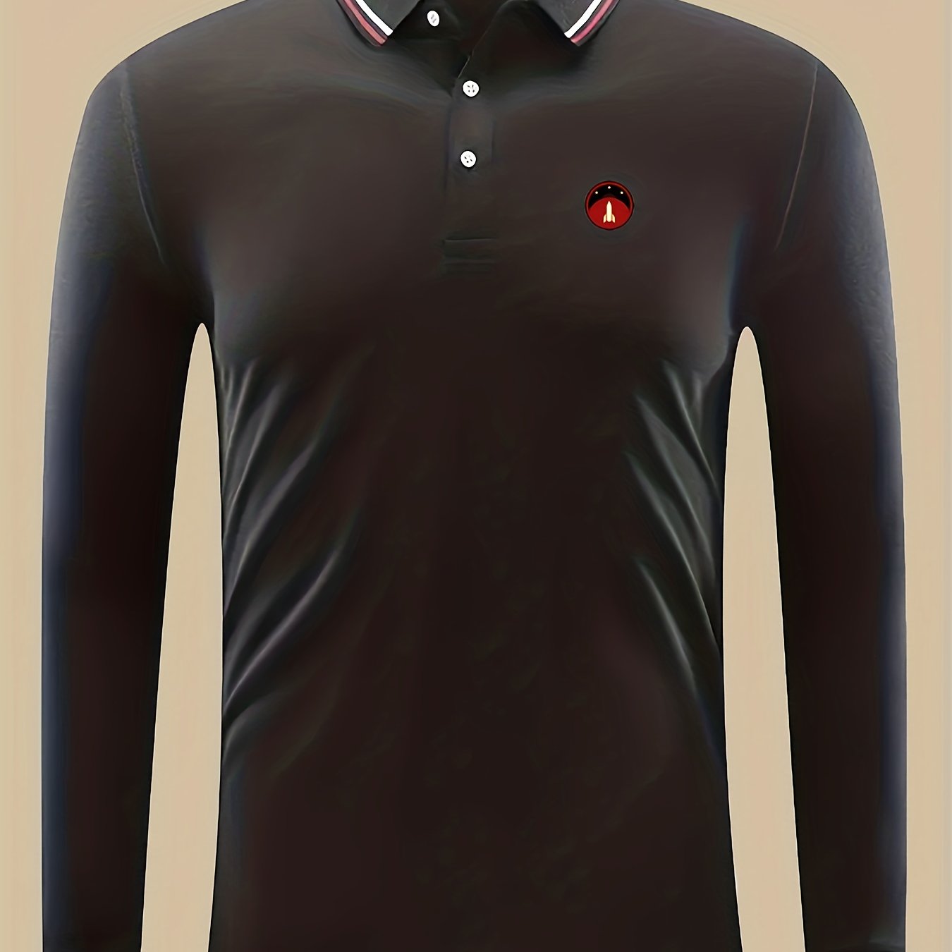 Rocket Print Men's Lightweight Polo Shirt