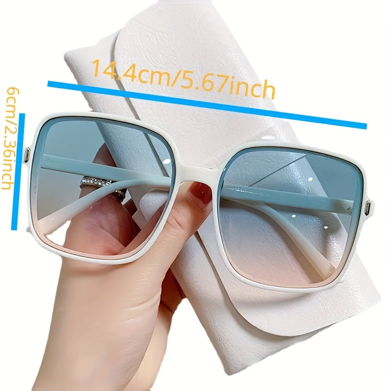 Large Square Sunglasses Gradient UV400 Sun Shades Glasses