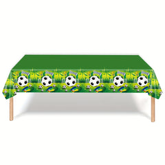 Sports Theme Party Tablecloth Kids Cartoon Birthday Disposable PET Tablecloth