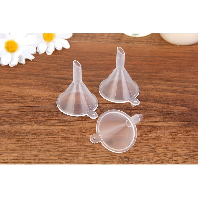 Mini Funnels Clear Plastic for Bottle Filling Perfumes Essential Oils