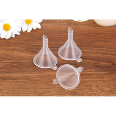 Mini Funnels Clear Plastic for Bottle Filling Perfumes Essential Oils