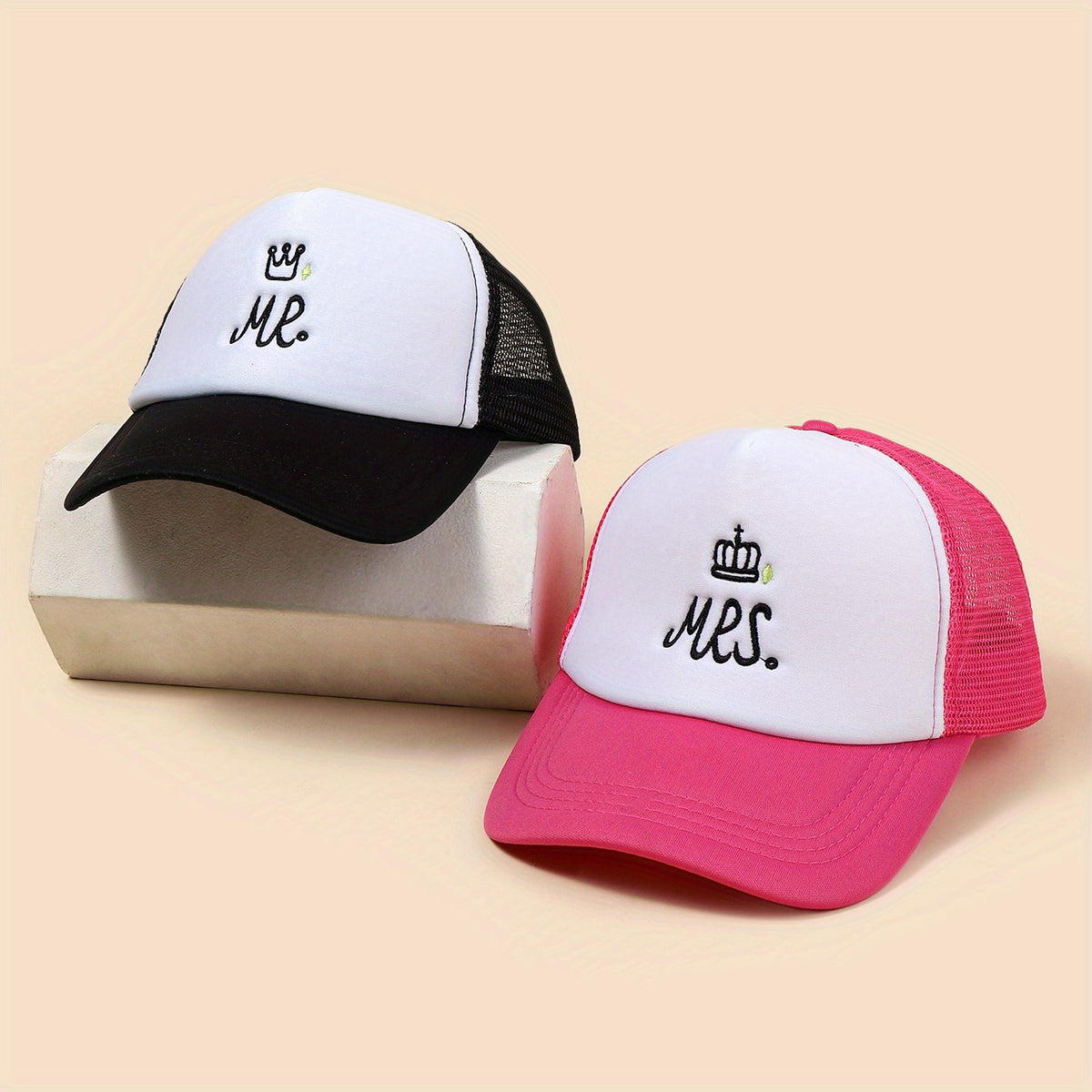 2pcs Mesh Baseball Caps Set Outdoor Hats