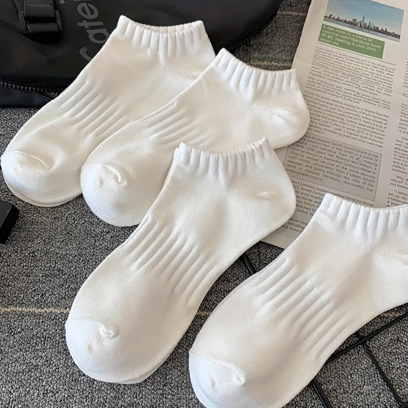 4 Pairs Comfy Solid Socks for Women