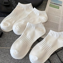 4 Pairs Comfy Solid Socks for Women