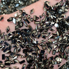 100Pcs Aurora Glass Crystal Nail Art Rhinestones Nail Gems Flat Back Stones