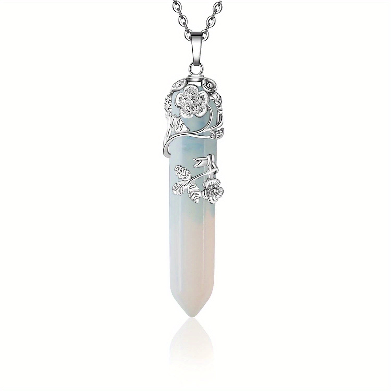 Healing Crystal Point Pendant Necklace Reiki Healing Crystals