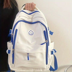 Bear Pattern Backpack Preppy Style School Bag