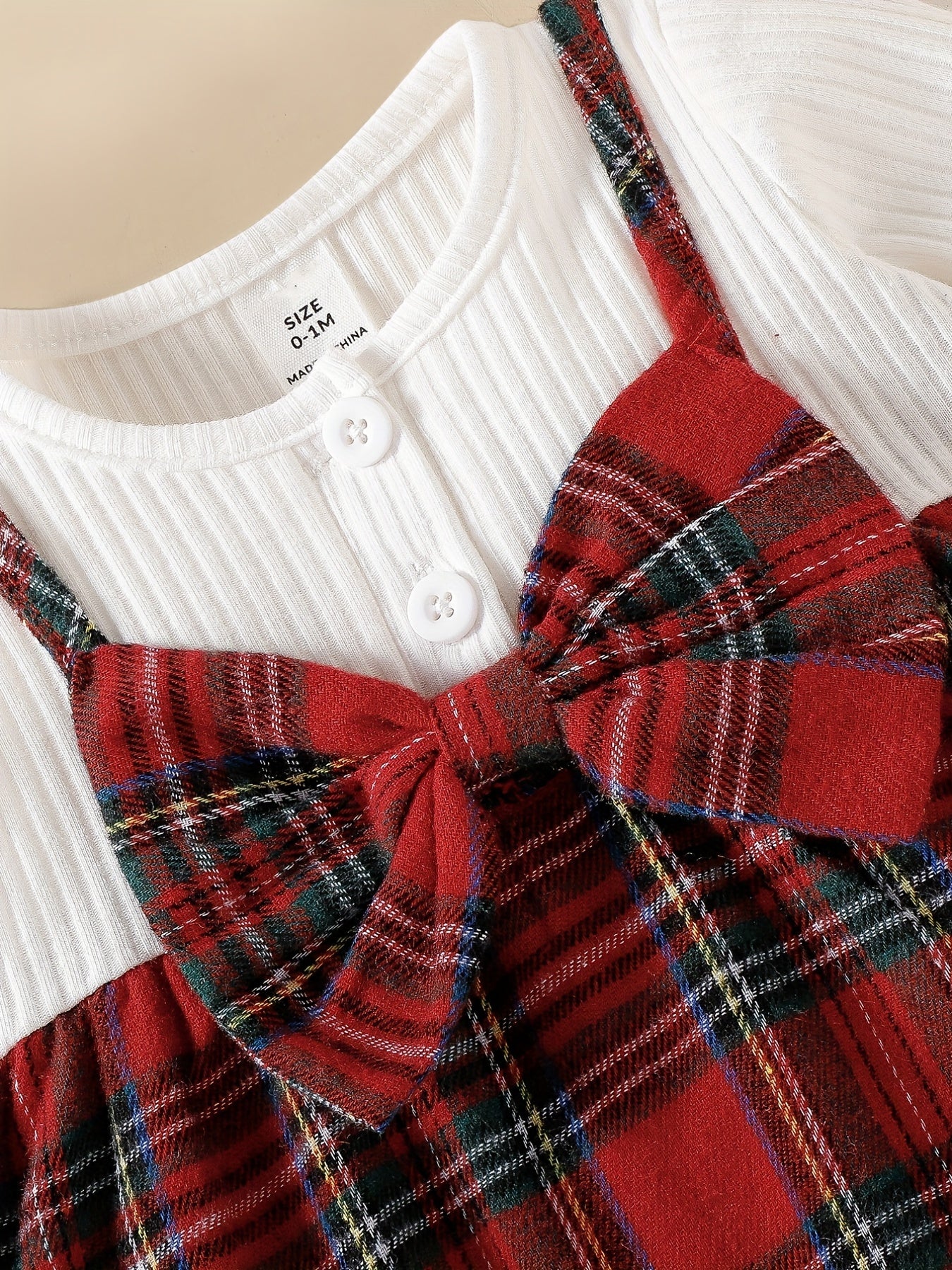 Baby Girls Plaid Dress and Headband Set