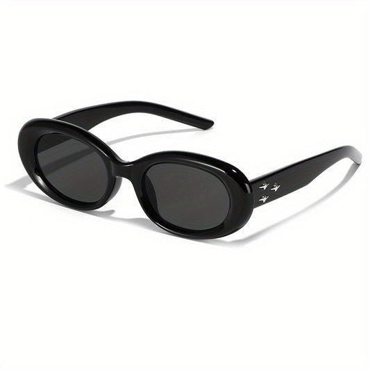 Y2K Oval Sunglasses Star Charm Anti Glare UV400