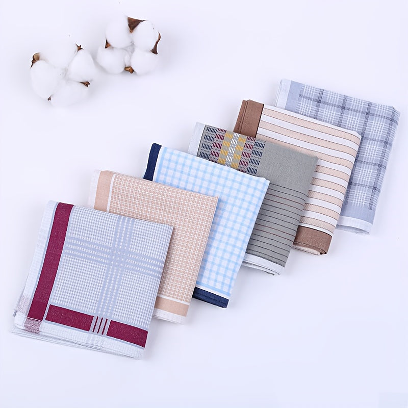 12 Pack Lightweight Summer Handkerchiefs Soft Absorbent Portable Wipes