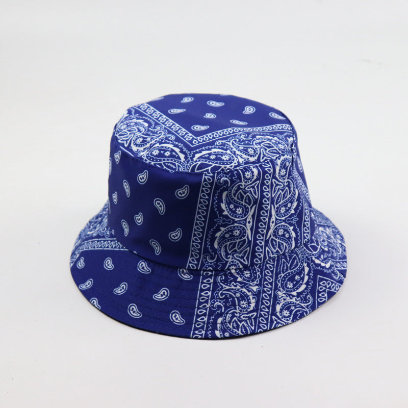Paisley Pattern Bucket Hat Ethnic Style Couple Sunshade
