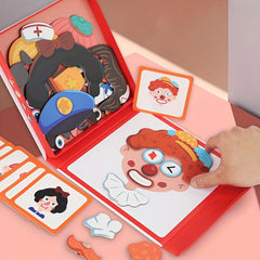 Magnetic Change Face Puzzles Car Airplane Road Travel Activities for Kids 3