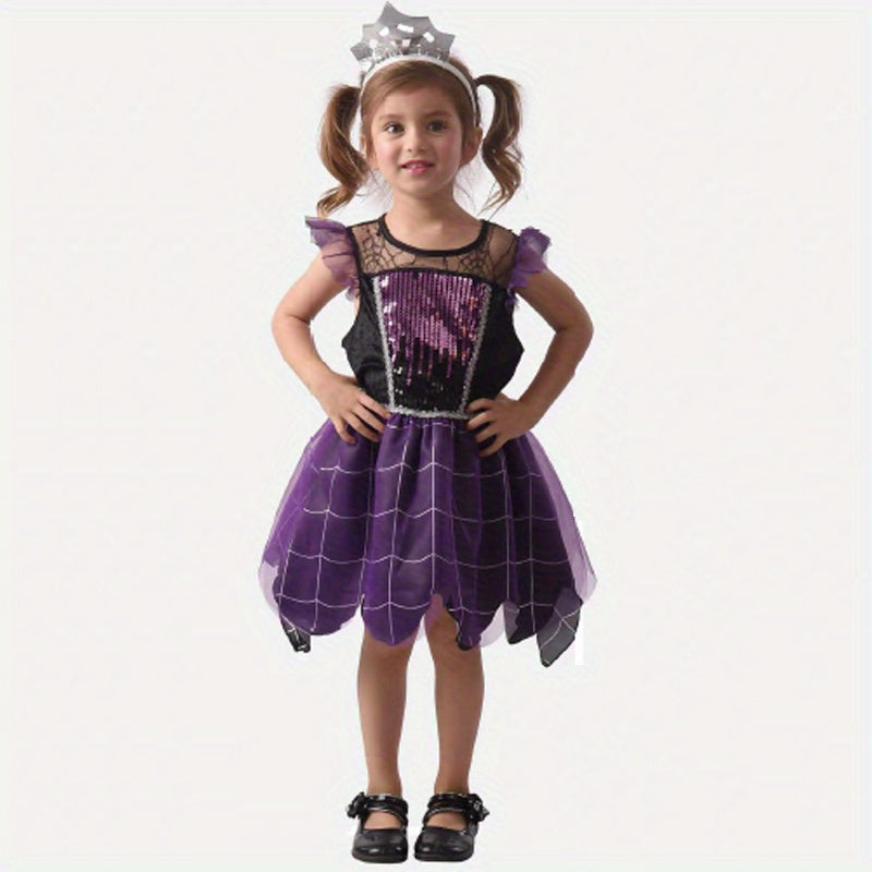 Witch Costume Girls Halloween Dress Kids Party