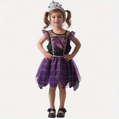 Witch Costume Girls Halloween Dress Kids Party