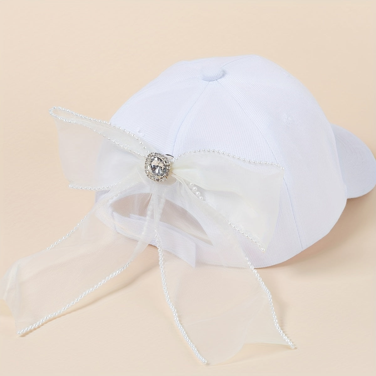Big Ribbon Bowknot Baseball Cap Solid Y2K Dad Hats Adjustable