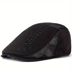 Men's Summer Beret Mesh Cap Sun Visor Flat Cap Adjustable Newsboy Cap