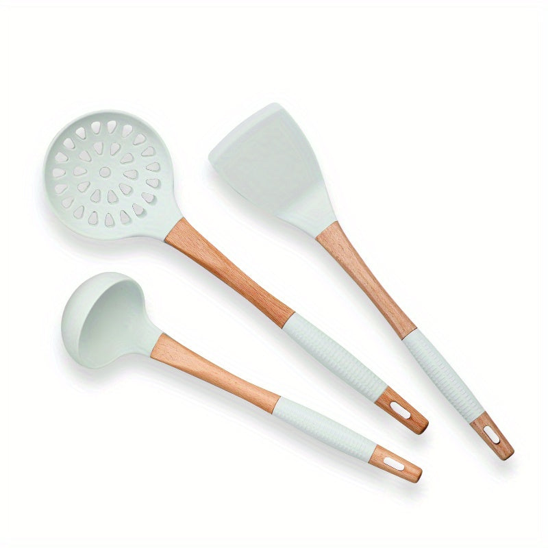 Silicone Cooking Spatula & Spoon Set for Non-Stick Pan