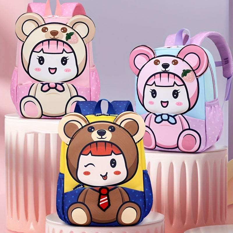 Cartoon Backpack Lightweight Schoolbag For Boys Girls Aged 3-6