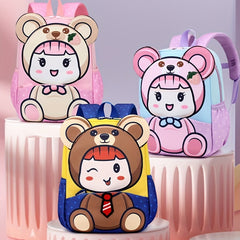 Cartoon Backpack Lightweight Schoolbag For Boys Girls Aged 3-6