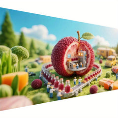 Candy Theme 5D Diamond Painting Kit with 3D Effect & Lollipops Houses Cars