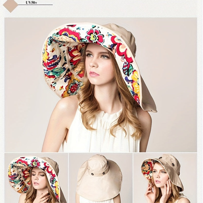 Oversized Brim Sun Hat UV Protection Bucket Hat Beach Hats