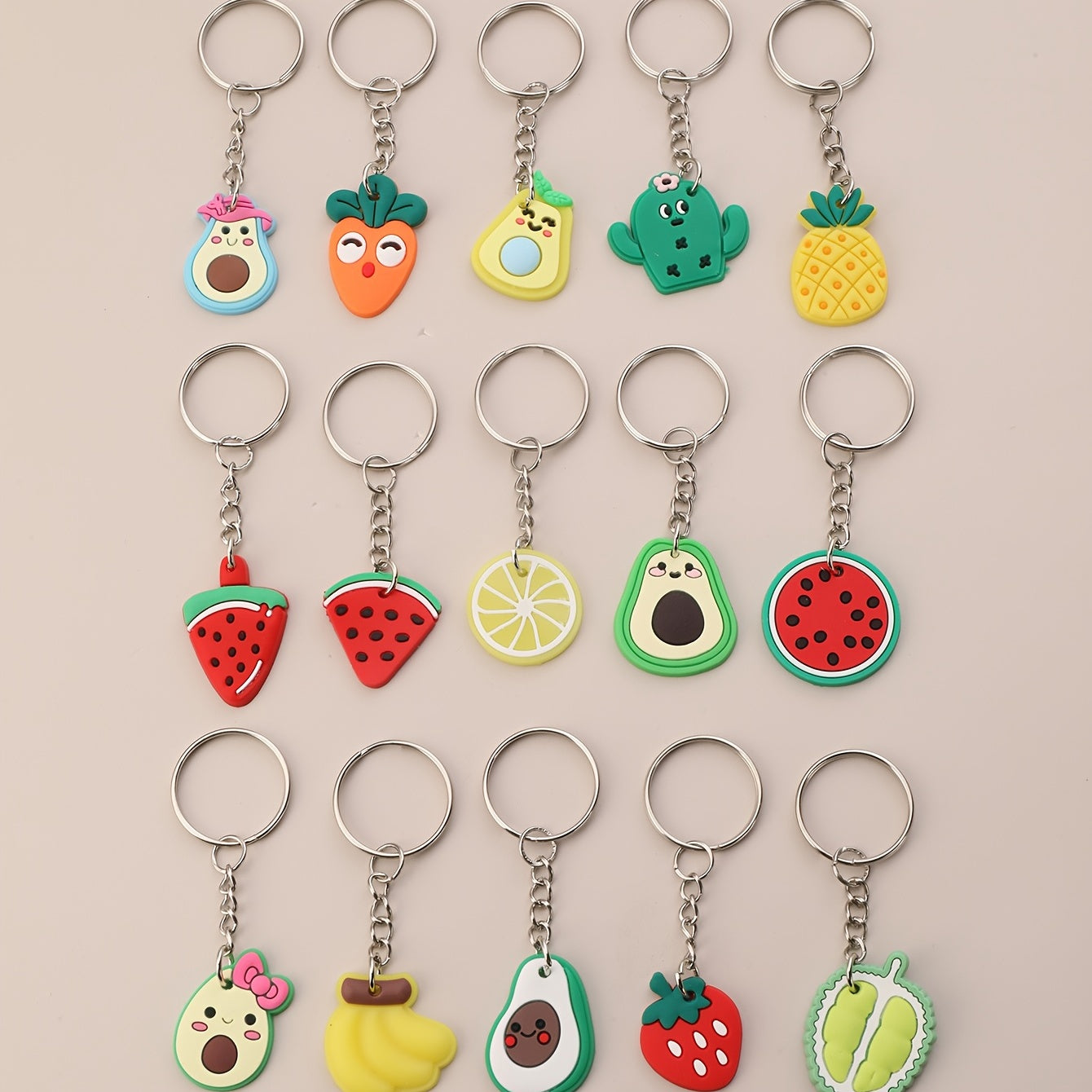 16pcs Watermelon Keychain Party Favors for Summer Birthday Party