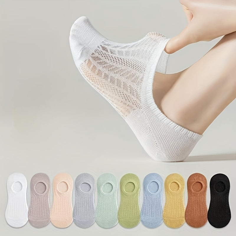 10 Pairs Women's No Show Socks Soft Lightweight Low Cut Ankle Stockings