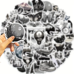 60pcs Dark Gothic Outdoor Graffiti Stickers Waterproof DIY Handbook Sticke