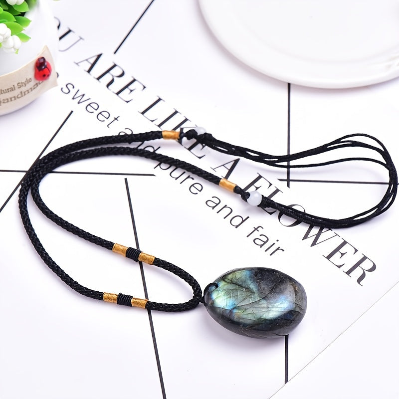Crystal Moonstone Pendant Necklace