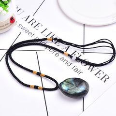 Crystal Moonstone Pendant Necklace