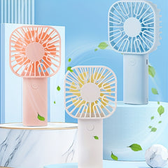 Cartoon Handheld Fan USB Rechargeable Portable Pocket Fan