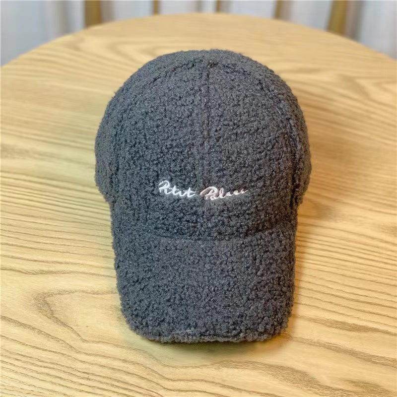 Warm Winter Wool Baseball Cap with Letter Embroidery