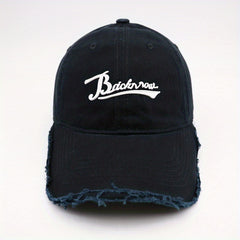 Hip Hop Baseball Cap Distressed Dad Hat Letter Patch Washed Sun Hat