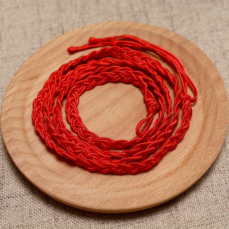 2pcs Braided Red Rope Waist Chain Handwoven Lucky Tassel Chain