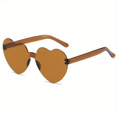 Y2K Heart Sunglasses for Women Men Party Beach Sun Shades