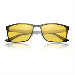 OUWEN Retro Aviator Sunglasses Polarized Night Vision Mens VF2204