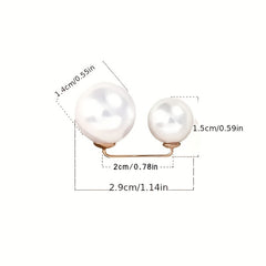 3pcs Faux Pearl Waist Brooch Set Pin Buckle Tightening Waistband