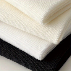 Women's Solid Socks 6-15 Pairs Comfy & Breathable Stockings