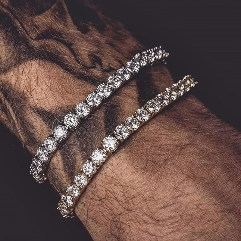 Hip Hop Claw Chain Bracelet Men's Diamond Rhinestone Chain