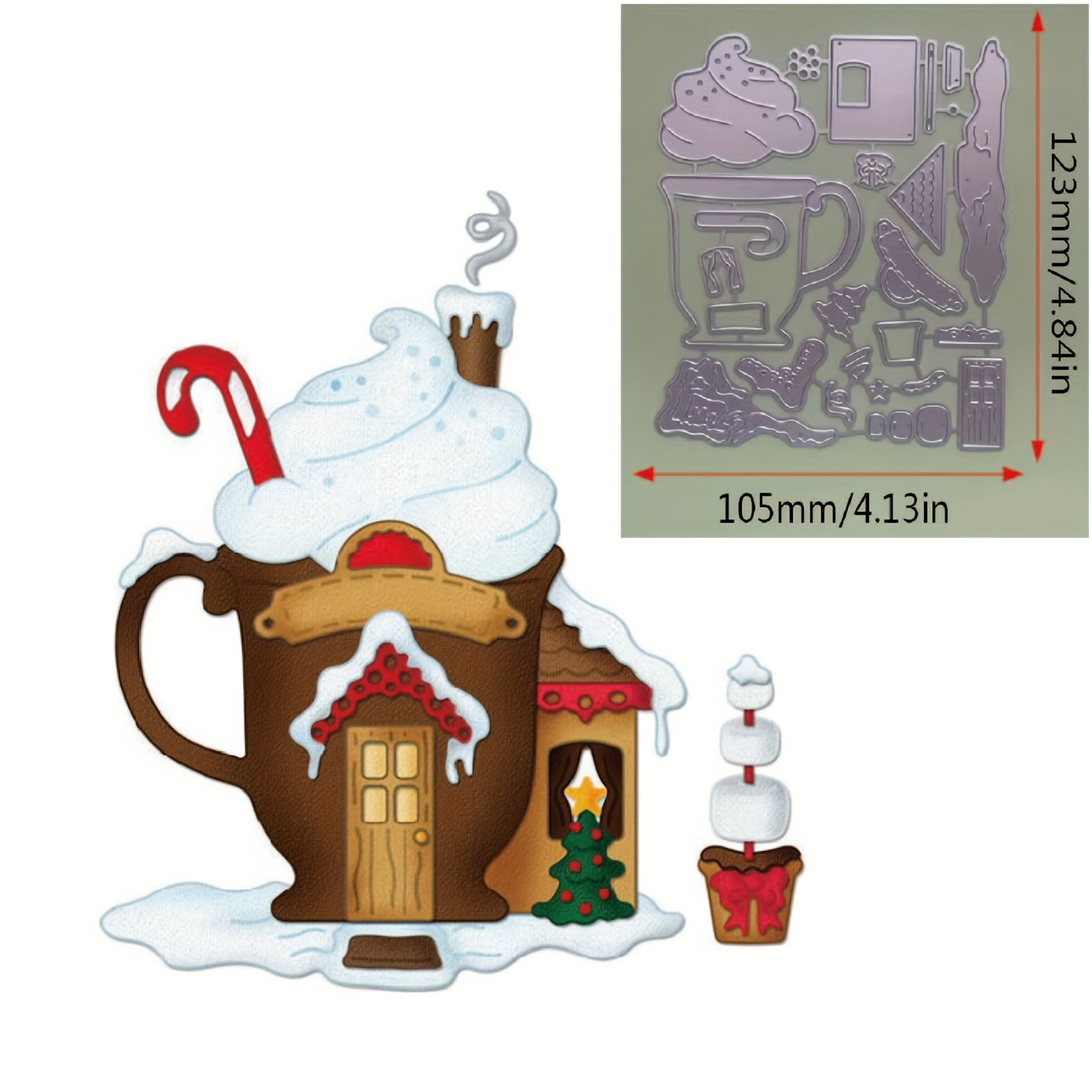 1pc Christmas Snowy House Metal Cutting Dies for Card Making Scrapbooking