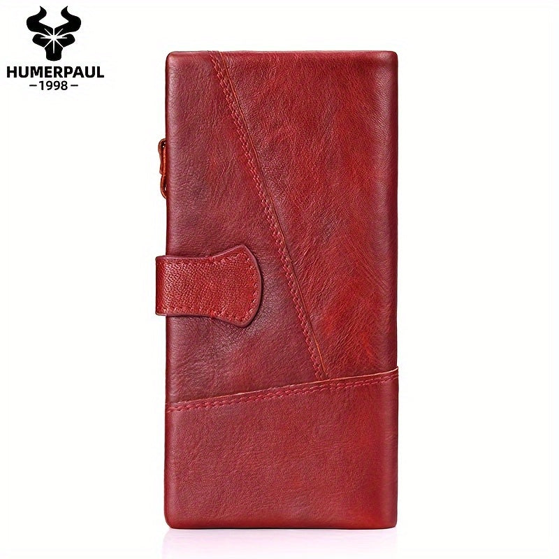 HUMERPAUL Women's Leather Wallet RFID Blocking Clutch