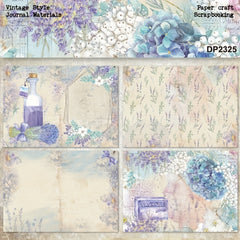 88pcs Lavender Patterns Jurnal Materials DIY Paper Craft Scrapbooking