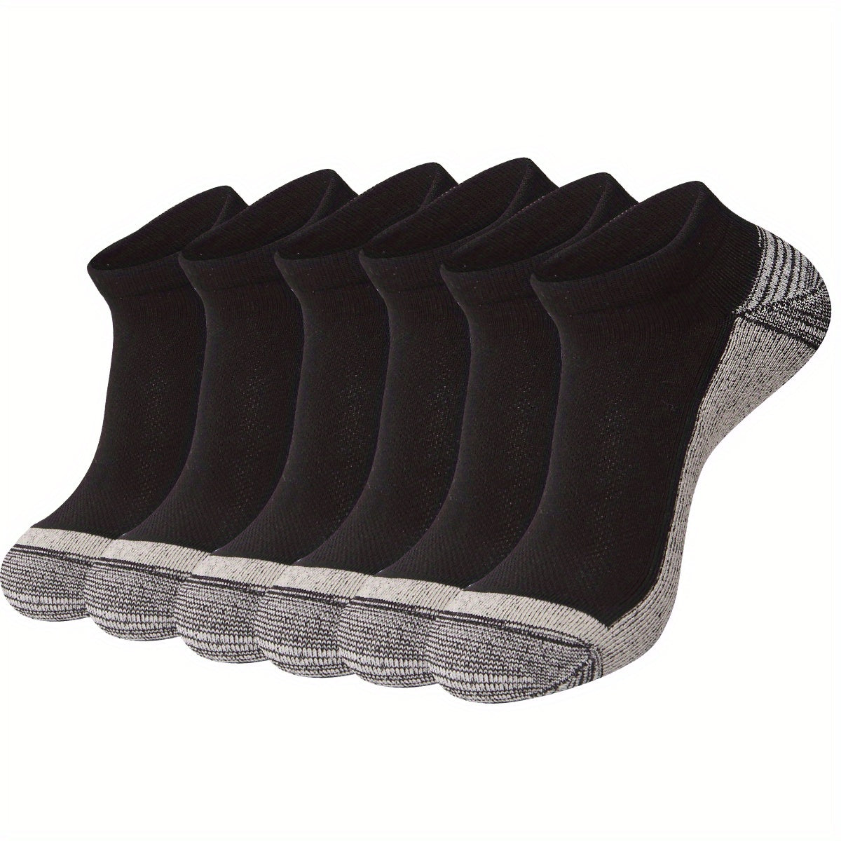 6 Pairs Men's Casual Shock Absorb Breathable Socks for Outdoor Training