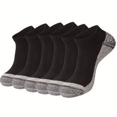 6 Pairs Men's Casual Shock Absorb Breathable Socks for Outdoor Training
