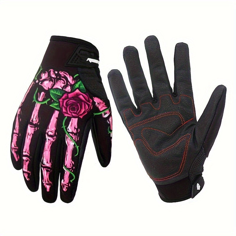 Cycling Gloves Skeleton Hand Touch Screen Warm Windproof Coldproof Gloves