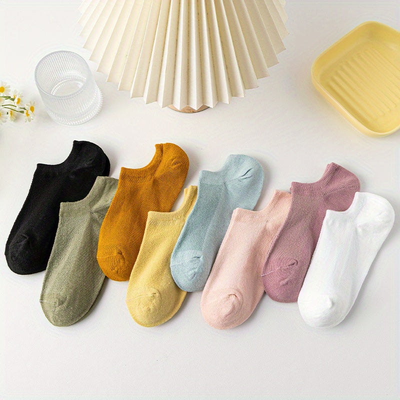 8 Pairs Low Cut Ankle Socks Soft & Lightweight Women's Stockings